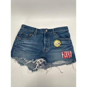 Levi's 501 Demin shorts with patches size w29